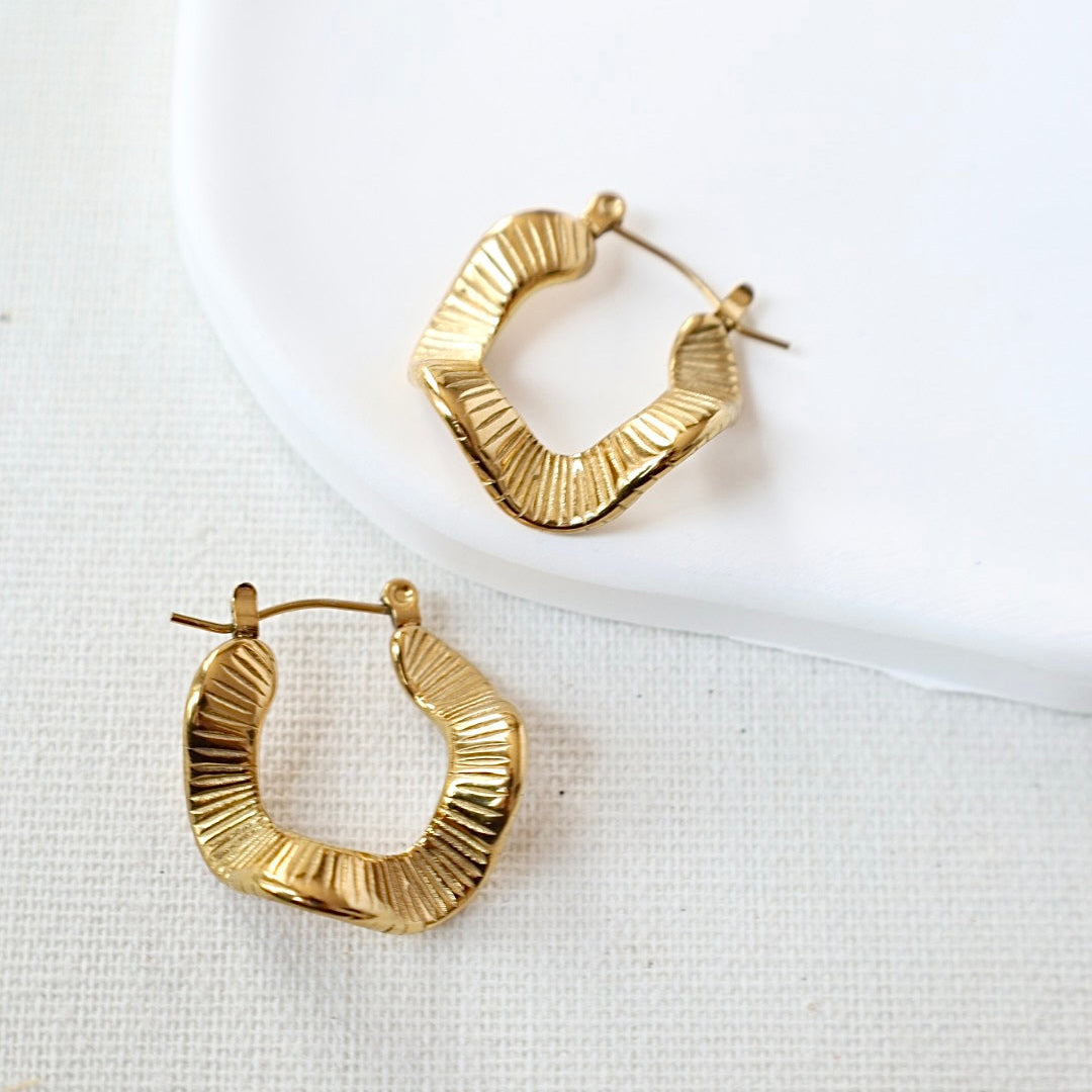 Gold Solara Hoops