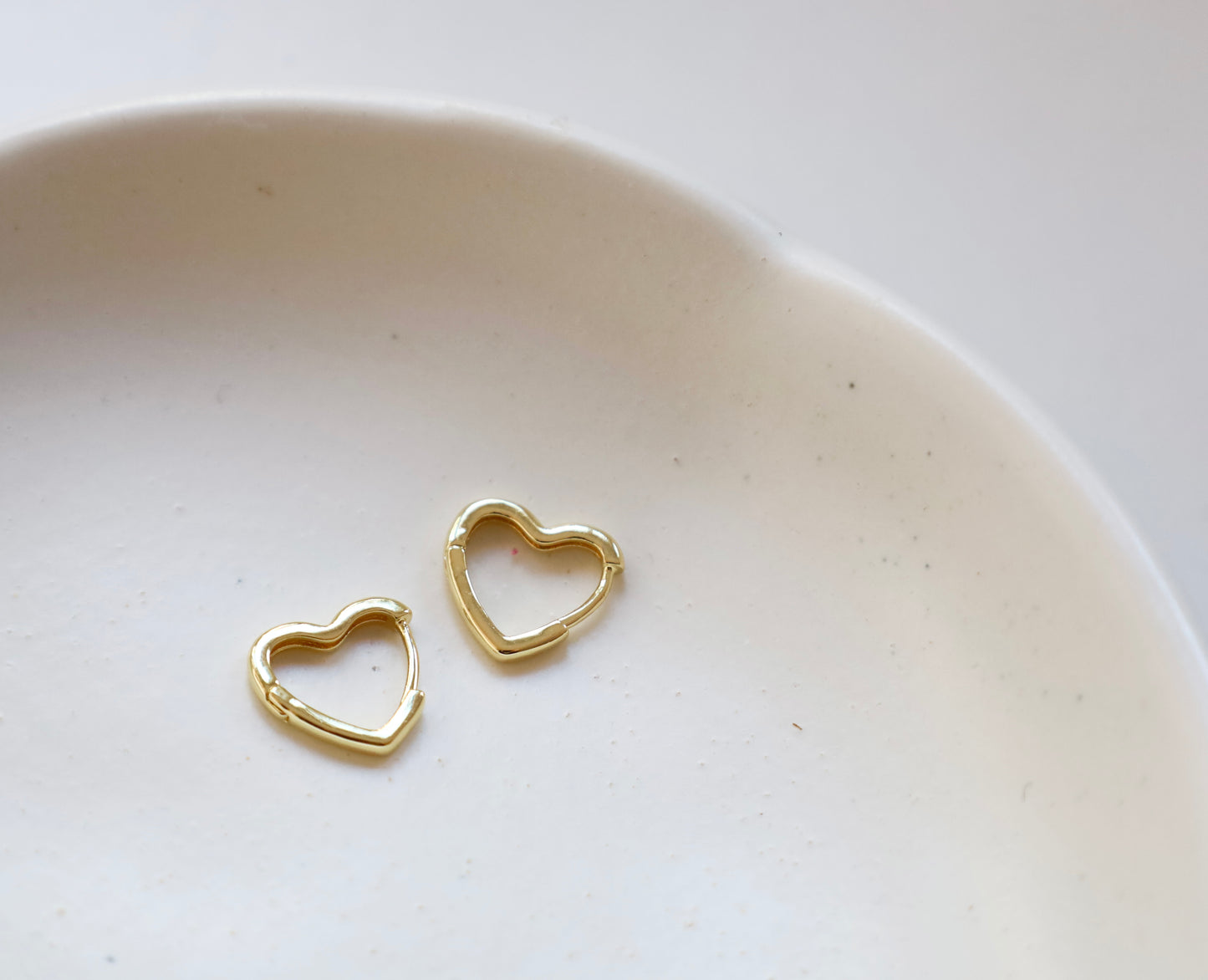 Heart Shaped Hoop Earrings