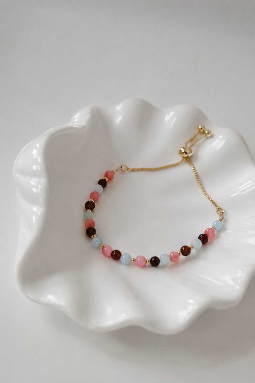 Mixed Gemstone Adjustable Bracelet