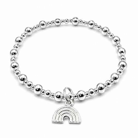 Rainbow Charm Bracelet | 925 Sterling Silver