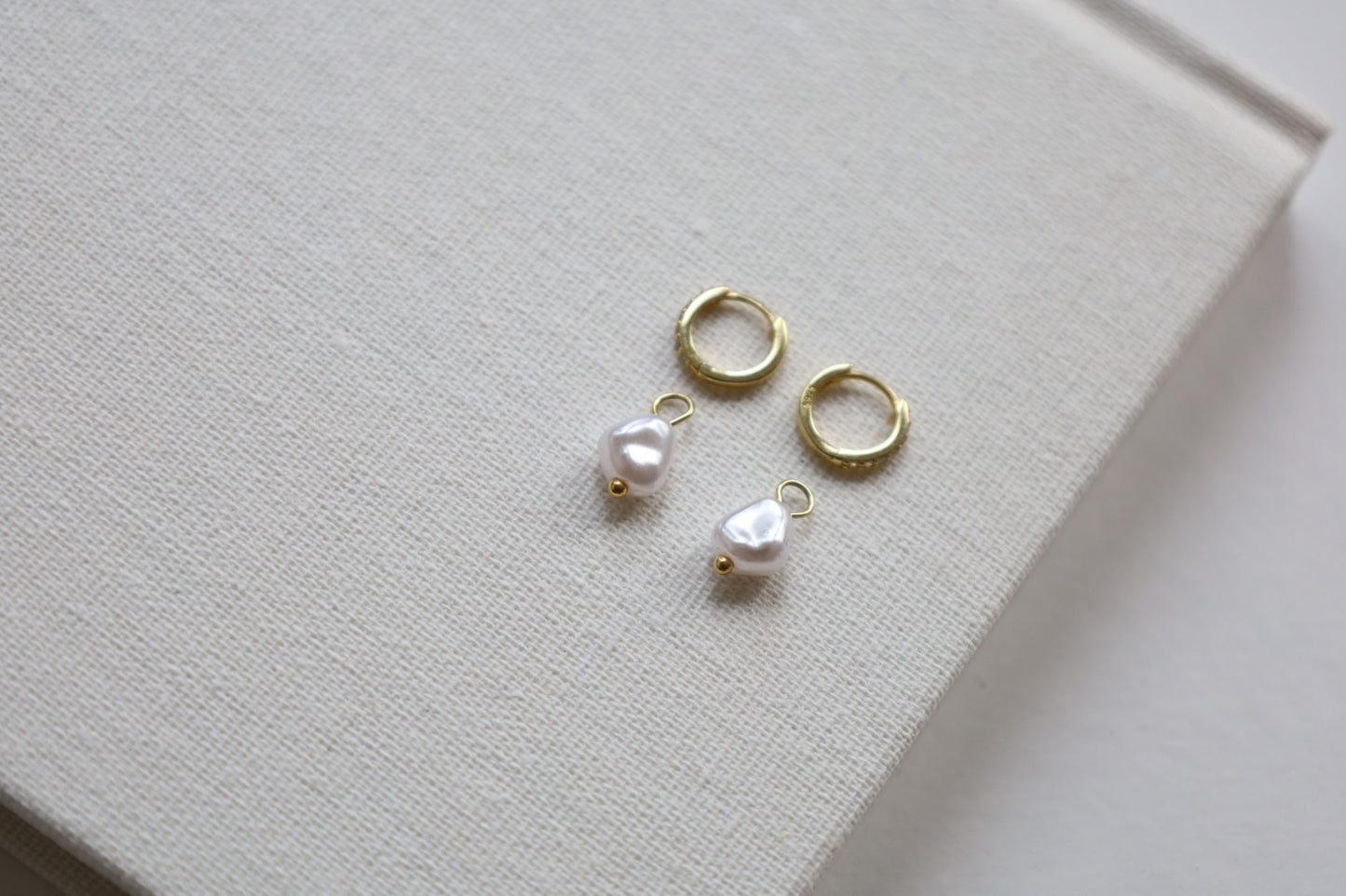 Gold Eternal Pearl Earrings