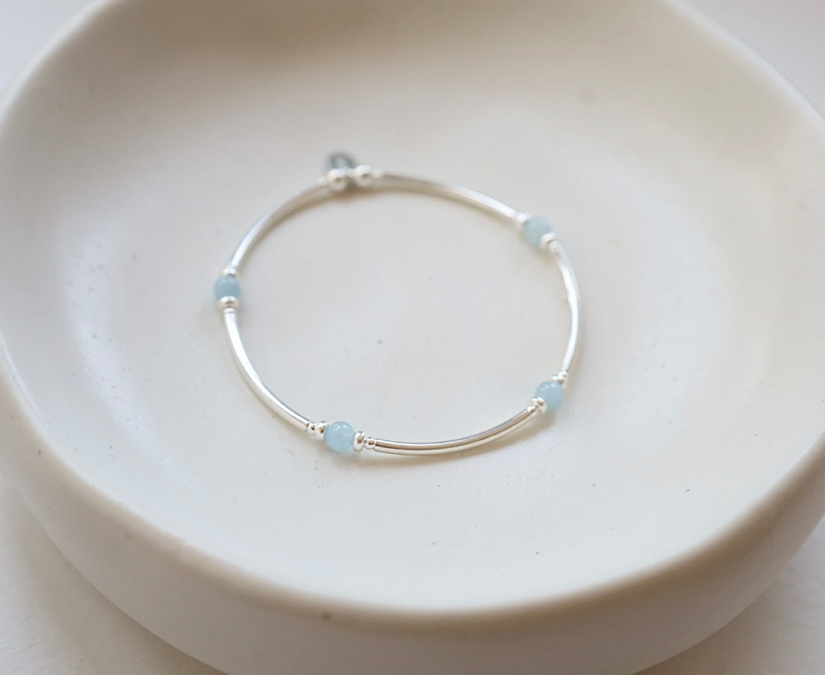 Aquamarine Stretch Bangle