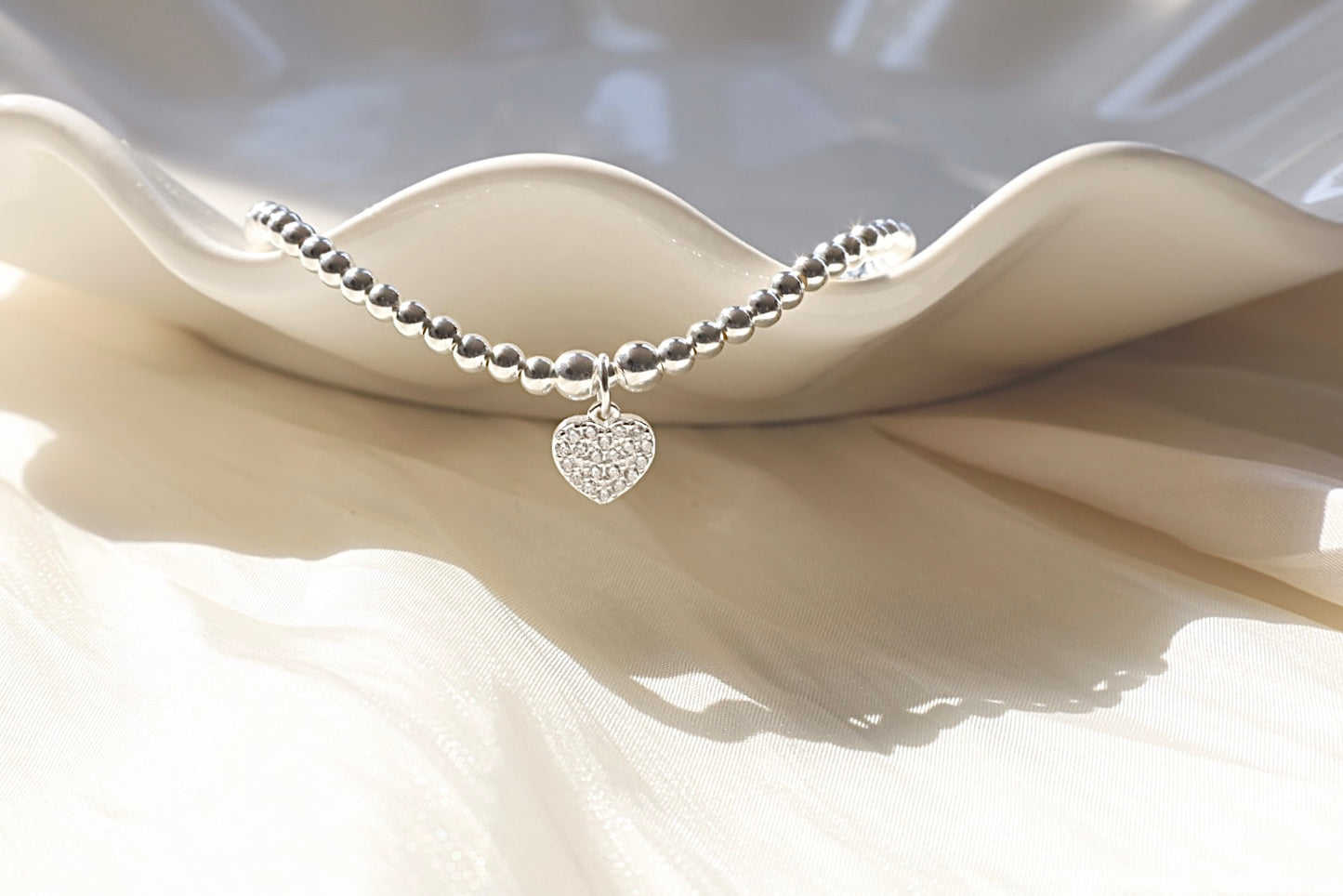 Heart Charm Bracelet | 925 Sterling Silver