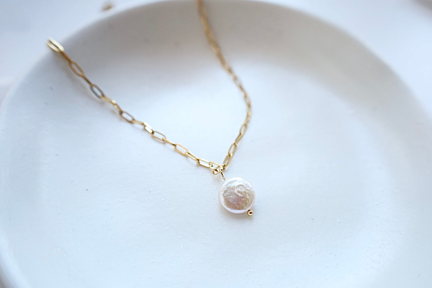 Charlotte Freshwater Pearl Necklace- Gold