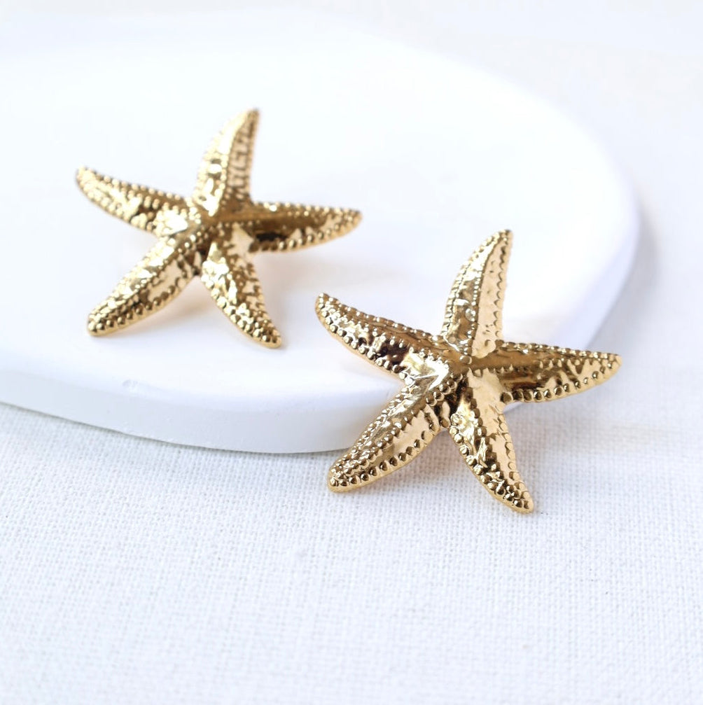 Textured Starfish Studs