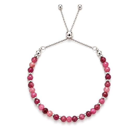 Pink Tourmaline Adjustable Bracelet | October Birthstone