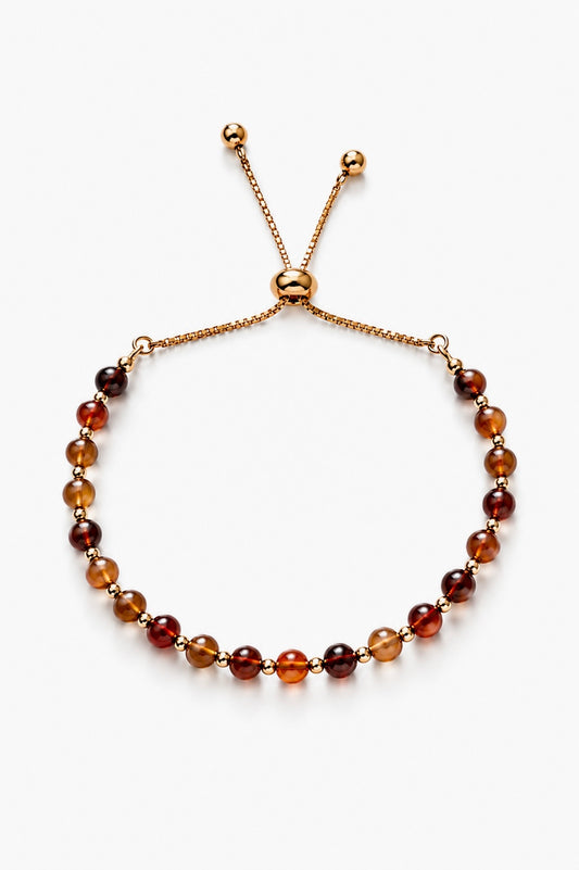 Brown Agate Adjustable Bracelet