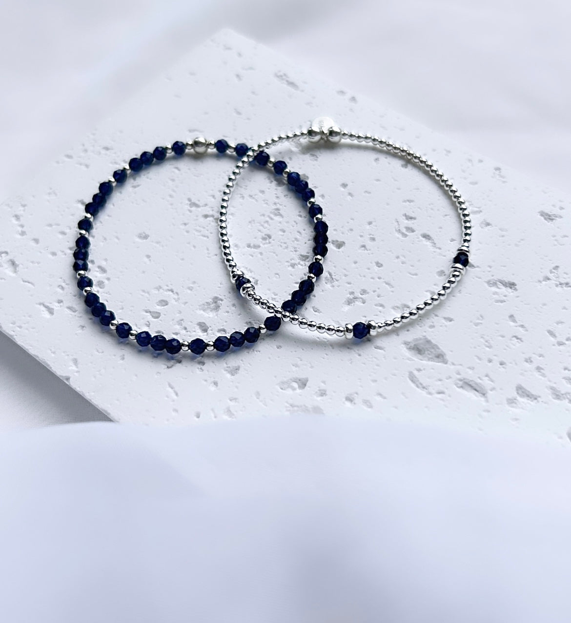 ‘Three Wishes’ Sapphire Bracelet | 925 Sterling Silver | September Birthstone