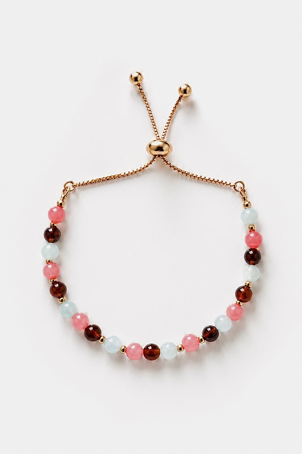Mixed Gemstone Adjustable Bracelet