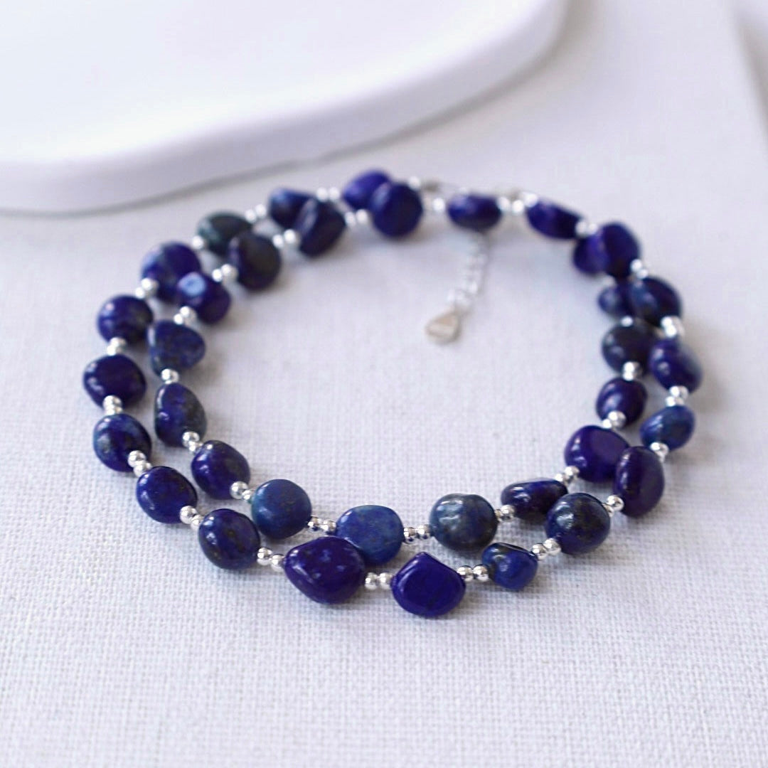 Lapis Lazuli Pebble Necklace