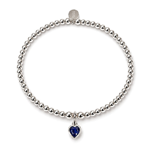 Heart Birthstone Charm Bracelet