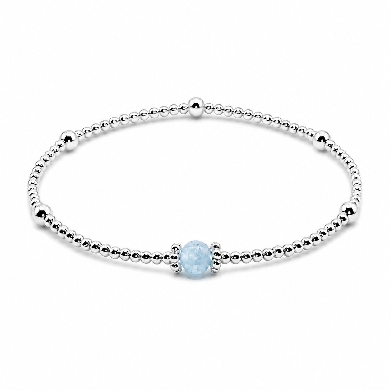 Aquamarine Bracelet - 925 Sterling Silver