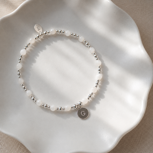 Personalised Pearl Initial Bracelet