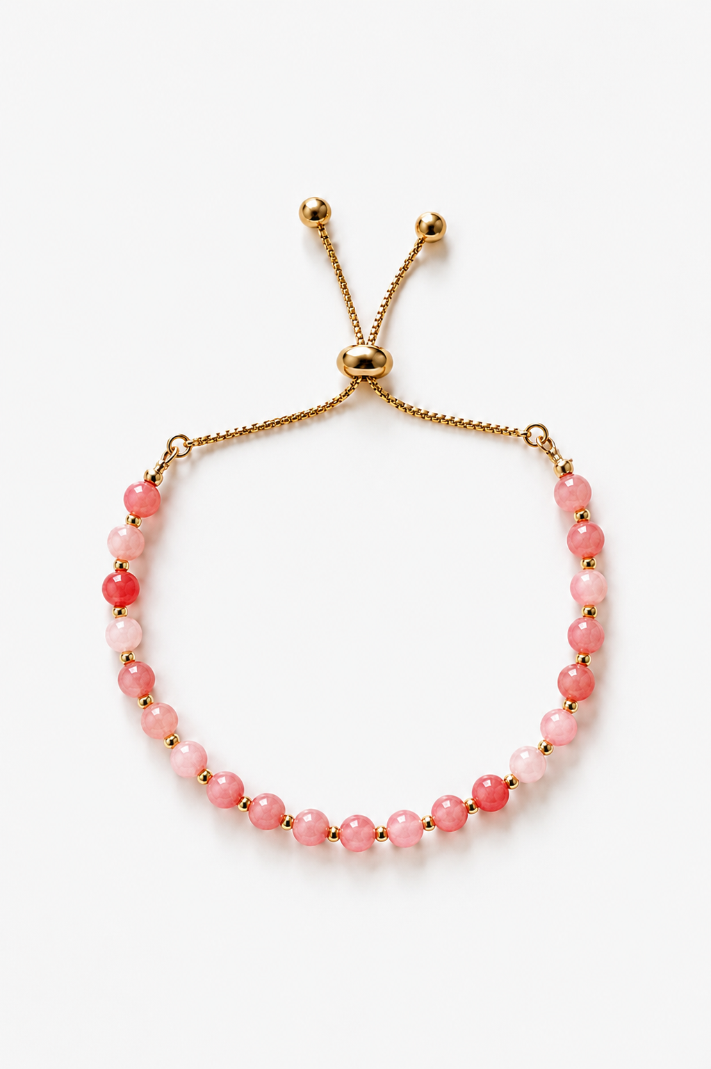 Pink Coral Adjustable Bracelet